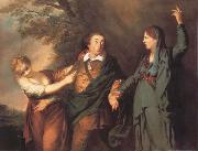 REYNOLDS, Sir Joshua Garrick Between tragedy and comedy oil on canvas